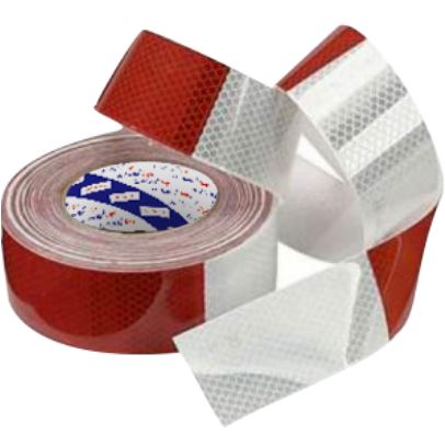 Red-Silver Reflective Tape Prismatic